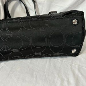 Coach Mia 15402 Signature Outline "C" Carry All in Black